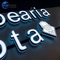 Lettres lumineuses modulaires sur rail magnétique personnalisées, lettres lumineuses montées sur rail