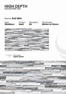 Soluciones Modernas de Diseño de Fachadas con Azulejos de Pared de Elevación de Alta Profundidad con Acabado Mate de 300x600 mm - Product Image 3