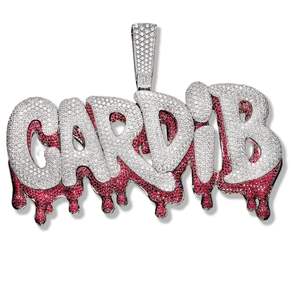 New Luxury Stylish Hip Hop Custom Name Pedant Chains Unisex ETA <b>Waterproof</b> Quartz <b>Watch</b> with Diamond Iced Pointer Dial Bulk Buy - Product Image 4