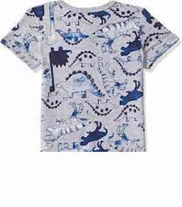 Ensemble d'été décontracté pour garçon 100% T-shirts et shorts en coton doux et frais motif floral compact peigné - Product Image 4