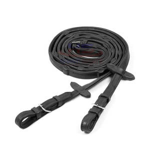 Rênes de cheval en cuir à poignée en caoutchouc, taille et couleur personnalisées, Style tendance - Product Image 1