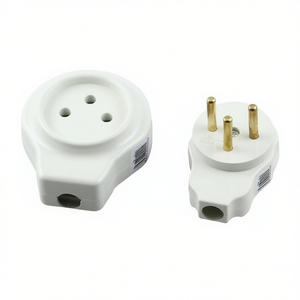 16A Cylindrical <b>Power</b> <b>Plug</b> Male to Female <b>Adapter</b> Common Three-Pole Connection - Product Image 2
