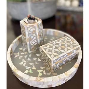 Quemador de Incienso Bakhur con Incrustaciones de Hueso de Nácar de Diseño, Decoración Elegante para el Hogar, Fragancia para el Hogar, Especial para Ramadán y Eid, Ágata - Product Image 4