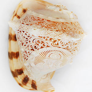 Sculpture art SEASHELL BIJOUX Seashell sculpture Motif sculpture art Taille 13 cm - Product Image 2