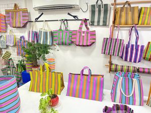 Grands sacs à provisions écologiques en polypropylène recyclé Sacs en plastique durables fabriqués en Inde Sac à linge d'approvisionnement en vrac - Product Image 2