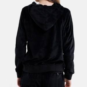 Sudadera con capucha con cremallera de terciopelo de Color vino de algodón para mujer, jersey en blanco personalizado, cuello largo con capucha, Otoño Invierno, transpirable alto - Product Image 3