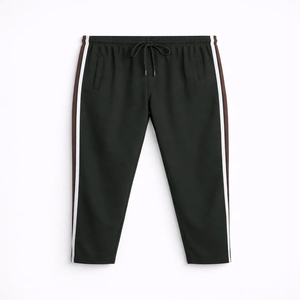 Pantalones Deportivos Personalizados con Franja Lateral Azul Marino, Cintura Elástica con Cordón, Pantalones Casuales para Hombre, Ropa de Otoño - Product Image 3