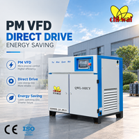 Compresseur d'air rotatif à vis robuste à aimant permanent à fréquence variable pour utilisation industrielle en service continu