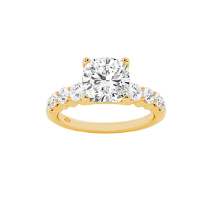 Bague solitaire Celestial Grace à taille coussin en or 10K 2,00 CT, bijoux de luxe, cadeau de fiançailles et de mariage pour femme - Product Image 6