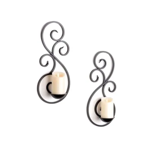 Portavelas de Metal montado en la pared artículo decorativo en forma de corazón portavelas de Metal para decoración del hogar y boda - Product Image 6