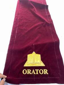 Masonic Regalia Free Masons Masonic Maroon Lodge Cubiertas de pedestal-Juego de 4 - Product Image 4