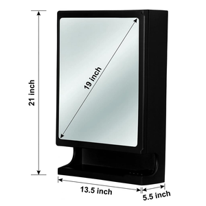 Parasnath ตู้ห้องน้ำสีดำใหม่พร้อมกระจกแข็งแรงและติดตั้งบนผนังด้วยโซลูชันการออกแบบที่ทันสมัย - Product Image 2