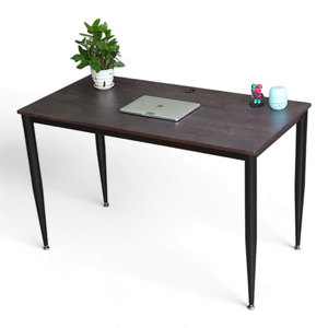 CONE II System HBCN026 120x60cm Rubber Wood <b>Desk</b> Iron Legs Modern Minimalist Contemporary Office Furniture for Bedroom <b>Study</b> - Product Image 1