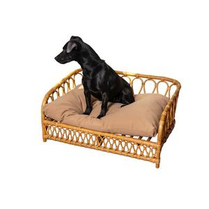 Best Selling Handwoven Wicker Rattan Pet <b>Bed</b> Eco Friendly Handmade Natural Luxury Dog Cat <b>Sofa</b> <b>Bed</b> Wholesale Factory Price - Product Image 2