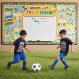 Camiseta Rosa con Lazo Coqueta para Maestras, Camiseta Promocional para Niñas de Fútbol, 100 Días de Escuela - Product Image 3