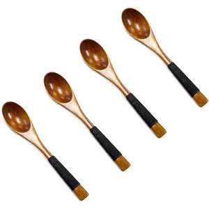 Juego de 6 cucharas o servidores de ensalada de madera de alta calidad para uso doméstico y restaurante del exportador y fabricante indio - Product Image 6