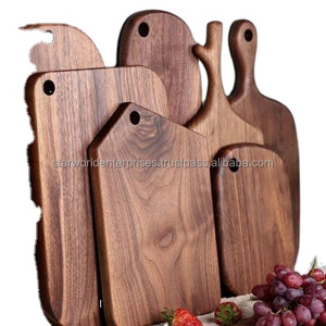 Planche à découper en bois de manguier avec outil Ensemble de planche à fromage rectangulaire en bois en gros Couteau à fromage en acier inoxydable Cadeau - Product Image 1
