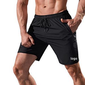 Custom <b>Men's</b> Quick Dry Polyester Spandex <b>Shorts</b> <b>Men's</b> Gym <b>Zipper</b> <b>Pockets</b> Drawstring Sports <b>Shorts</b> - Product Image 2