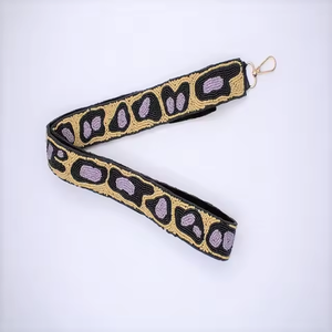 New <b>Leopard</b> <b>Print</b> Beaded <b>Belts</b> 3.8 cm Glitter Crossbody Shoulder Handbag Hardware Bag Straps - Product Image 4