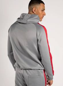 Chándal de compresión deportivo de verano personalizado para hombre, ropa deportiva para correr, conjunto de chándales para hombre con cremallera de doble color - Product Image 4