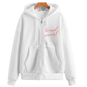 เสื้อฮู้ดผู้ชายผ้าฝ้าย 100% สำหรับฤดูหนาว แบบมีซิป พร้อมลายปัก 3 มิติด้านหน้า ปักโลโก้ตามสั่ง ทรงหลวม ไม่เป็นขุย ไม่มีซับใน - Product Image 6