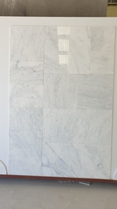 Muestras pequeñas de mármol blanco Carrara pulido de 20x20 cm para pavimentación de exteriores e interiores, adoquines para entradas de vehículos, fabricado en Turquía, para jardín. - Product Image 5