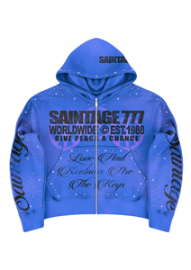 Sudadera Premium de Estilo Urbano con Bordado Personalizado Detallado y Pedrería, Sudadera Extra Grande con Hombros Caídos - Product Image 2