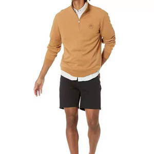 Sweatshirts Chemises quart de fermeture éclair avec logo personnalisé Chemises en coton polaire à la mode Hauts d'hiver Sweatshirts quart de fermeture éclair pour hommes - Product Image 3