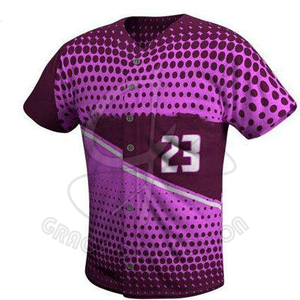 มีหลายสีให้เลือกชุดเบสบอลแบบระเหิดพร้อมชุดคอมโบกางเกงผ้าเจอร์ซี่แบบสั่งทำ - Product Image 5