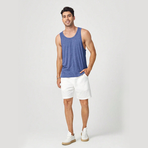 Camiseta sin mangas para hombre y mujer, camiseta sin mangas para correr, gimnasio, fitness, ajuste sin costuras, fabricante personalizado - Product Image 5