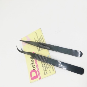 Đen Plasma sợi tip nhíp khối lượng mạnh mẽ nhíp lông mi biểu tượng tùy chỉnh thẳng nhọn <span class=keywords><strong>Nano</strong></span> Grip Lash mở rộng nhíp - Product Image 4