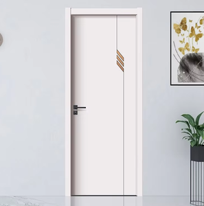 Puerta Interior de MDF Sólido Precolgada, Diseño Moderno Americano Personalizado, con Marco, Resistente a la Humedad, para Dormitorio, OEM ODM - Product Image 5