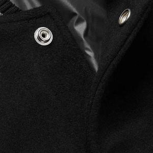 Veste de baseball d'hiver pour hommes personnalisée manches en faux cuir 100% laine chenille brodée CollegeBaseballjacket pour hommes - Product Image 3