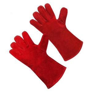 Guante de alta temperatura Guante de trabajo de soldadura de cuero dividido de vaca Guantes de soldadura al por mayor y personalizados - Product Image 3