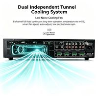 Amplificateur matriciel professionnel OEM 8 canaux (7.1) avec connectivité sans fil Iron pour systèmes audio domestiques et de culte