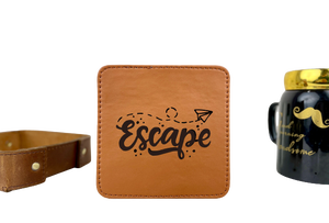 ชุดที่รองแก้วทำจากหนังทรงสี่เหลี่ยมแผ่นรองแก้วกาแฟสไตล์คลาสสิกดีไซน์ใหม่จากโรงงาน - Product Image 4