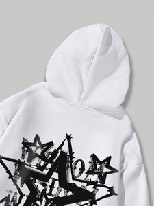 Sudadera con capucha estampada personalizada para hombre, estilo jersey en tela transpirable y cómoda, forro polar de algodón/forro polar de poliéster - Product Image 3