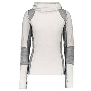 Mode féminine pull à capuche 2023 automne hiver porter Simple haut décontracté avec contraste couleur fermeture éclair poche sweats à capuche personnalisés - Product Image 4