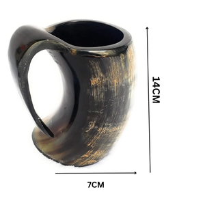 Tazas Vikingas de Cuerno Natural para Beber con Correa de Cuero, Envueltas en la Taza, para Cerveza y Vino, Decoración para Bar y Hotel - Product Image 1