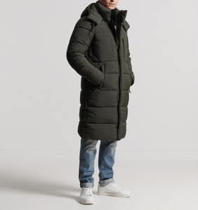 Manteau d'hiver élégant pour hommes avec un design long, imperméable, respirant, en toile, motif de camouflage pour la pluie et la neige. - Product Image 3