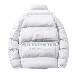 Veste matelassée chaude à bulles Veste d'hiver imperméable personnalisée pour hommes Manteau d'extérieur à col montant en polyester de créateur - Product Image 2