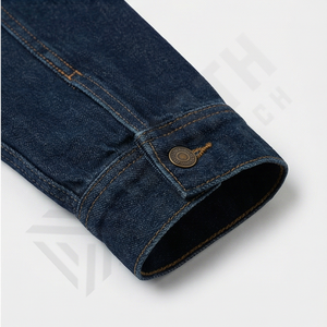 Veste en jean pour homme disponible, 100% lavable, col montant, réversible, collection hiver, avec impression en relief - Product Image 6