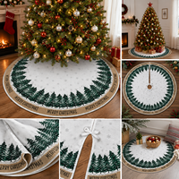 AVOIN Colorlife Tapis de Noël de haute qualité et durable de 48 pouces avec motif flocon de neige pour la décoration de l'arbre de Noël et des fêtes d'hiver