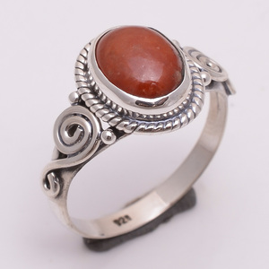 ผู้ผลิตแหวนเงินสเตอร์ลิง925ละเอียดตามสั่งเครื่องประดับอัญมณีฟอสซิลธรรมชาติสำหรับงานปาร์ตี้ขายส่งและส่งออกโดยตรง - Product Image 6