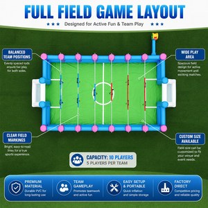 Terrain <span class=keywords><strong>de</strong></span> Foosball Gonflable Commercial pour Activités <span class=keywords><strong>de</strong></span> Team Building, Événements Scolaires et Location <span class=keywords><strong>de</strong></span> Fêtes - Product Image 4