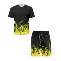 Ensemble de survêtement Twin Tracksuits Short - Ensemble de survêtement pour hommes 2 pièces T-shirt et short de sport sublimé pour la gym et le fitness 2026