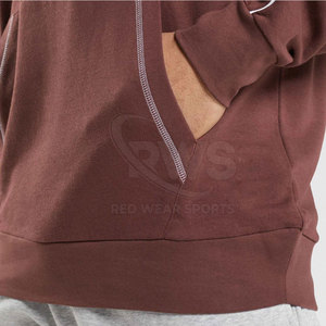 เสื้อมีฮู้ดสำหรับผู้ชายเสื้อออกกำลังกายฟิตเนสยิมทำจากผ้าฝ้าย - Product Image 6