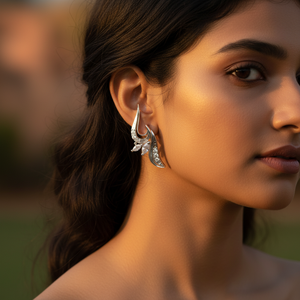 Elegant 925 Silver Cubic Zirconia Women's <b>Jewelry</b> <b>Crystal</b> Earrings - Product Image 2