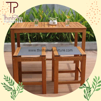 Tabourets de bar modernes et écologiques en bois et métal, design durable, fabrication vietnamienne, emballage en carton
