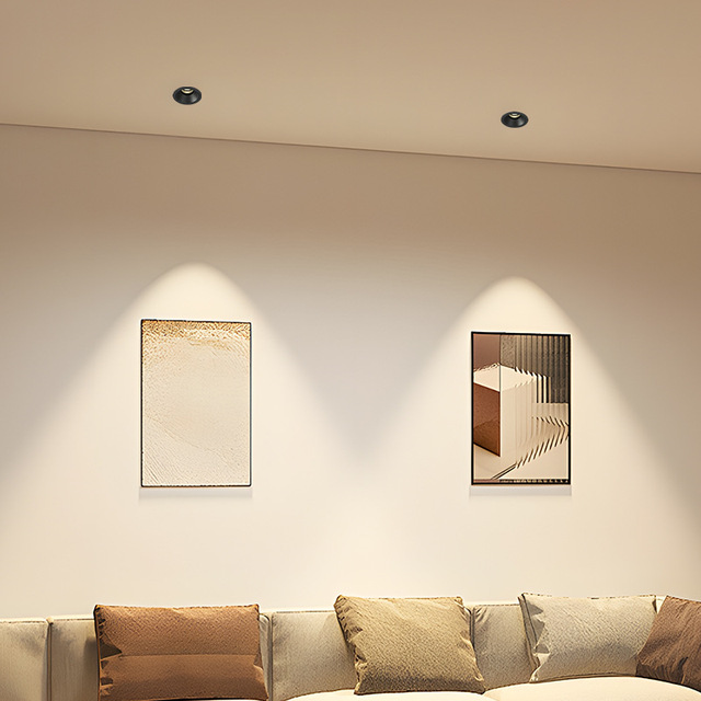Adjustable Angle LED Spotlight Recessed Mounted LED Downlight Bedroom Living Room Study Anti-Glare Light Spotlight